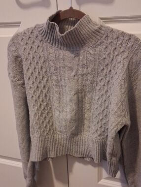 Pink Rose Y2K Midi Heritage Classic Cable Knit Sweater